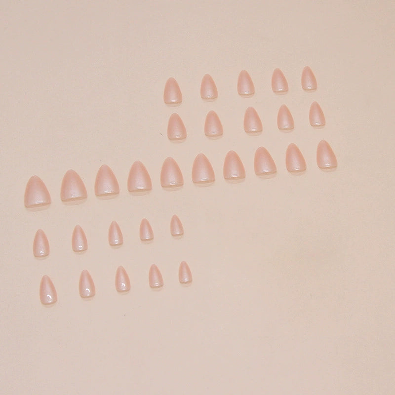 No.F251 Solid Color Fingernails Patch 24pcs/Set