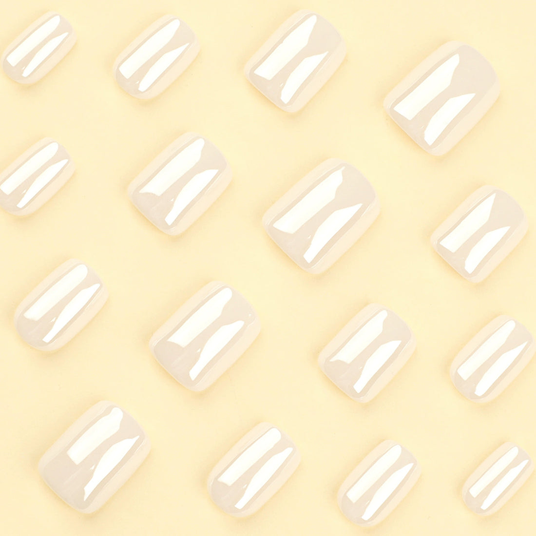 No.F318 White Fingernails Patch 24pcs/Set