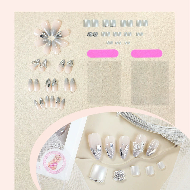 No.PSN11 Crystal Butterfly Hand & Toe Pair Set-48pcs