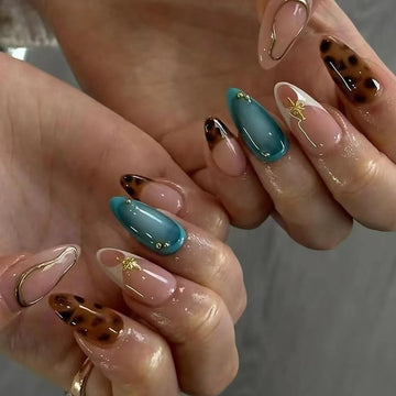 No.F232 Leopard Fingernails Patch 24pcs/Set
