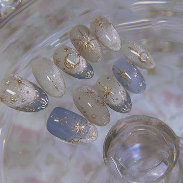 No.F535 Star Cat's Eye Fingernails Patch 24pcs/Set