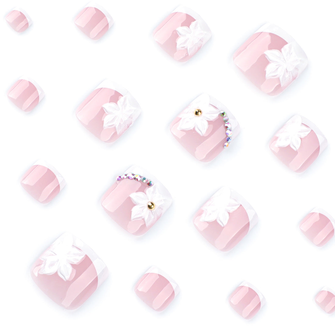 No.567 Flower Toenails Patch 24pcs/Set