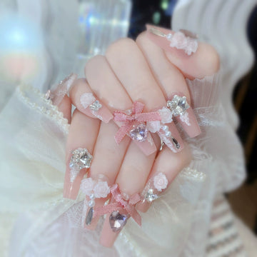 No.F301 Bow Fingernails Patch 24pcs/Set