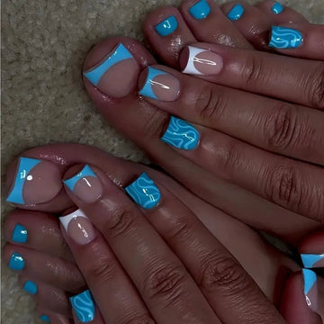 No.PSN16 Ripple Blue Hand & Toe Pair Set-48pcs