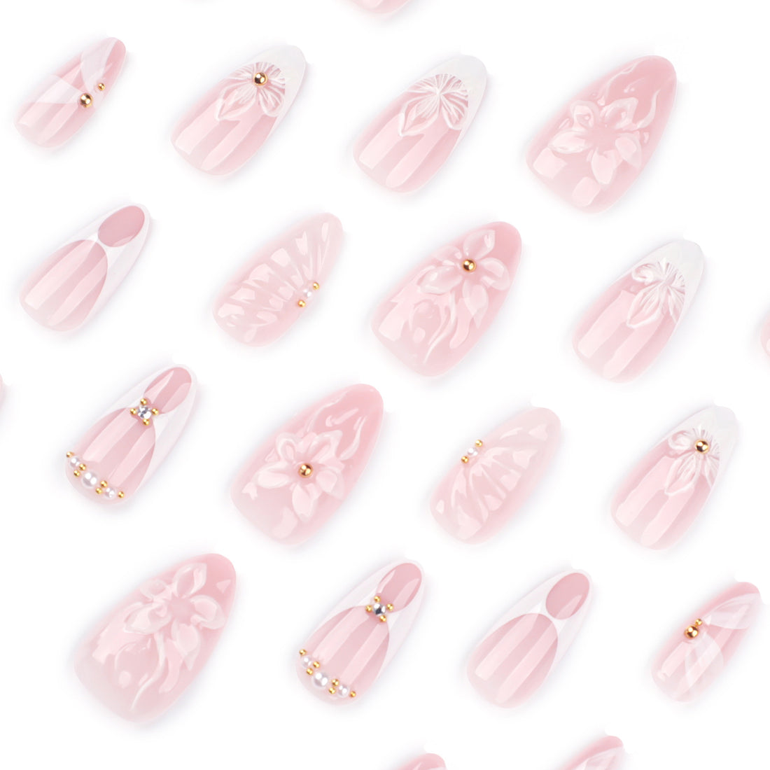 No.F418 Print Fingernails Patch 24pcs/Set
