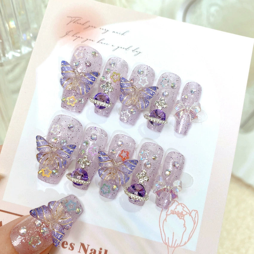 No.F297 Butterfly Fingernails Patch 24pcs/Set
