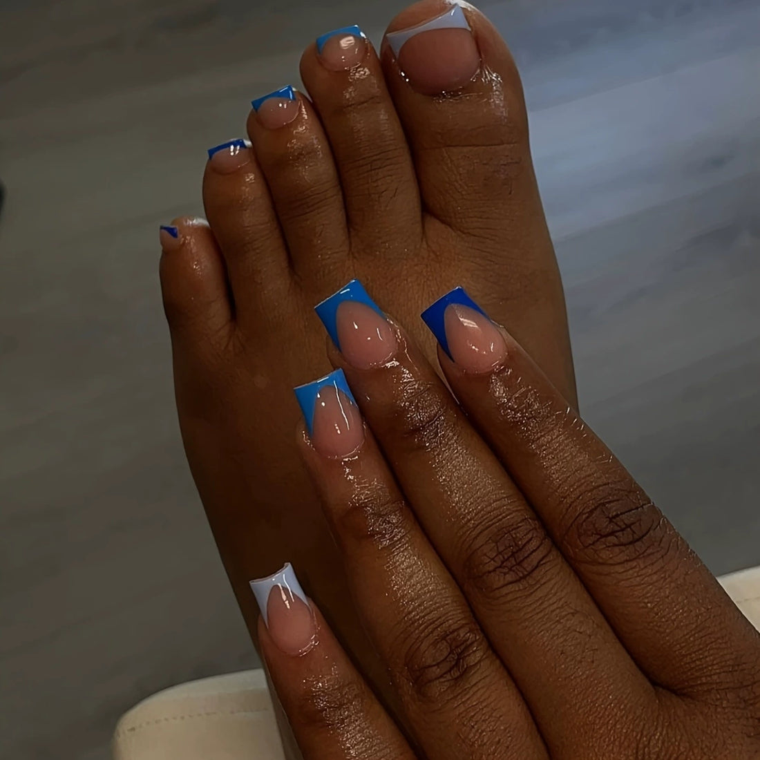 No.PSN27 Sweet Blue Hand & Toe Pair Set-48pcs