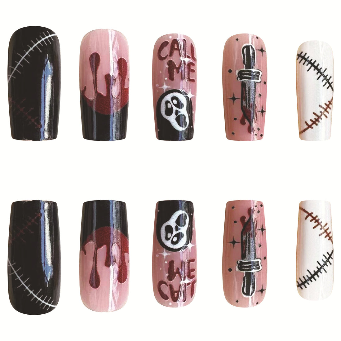No.AW95 Halloween Goblins Fingernails Patch 24pcs/Set