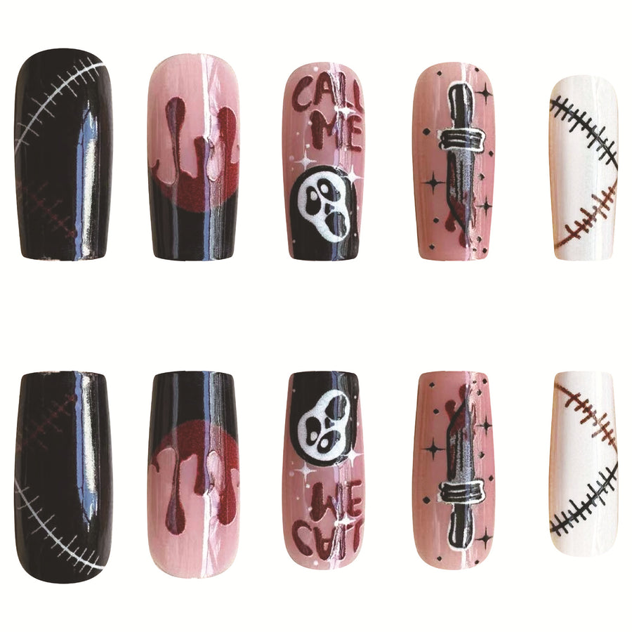 No.AW95 Halloween Goblins Fingernails Patch 24pcs/Set