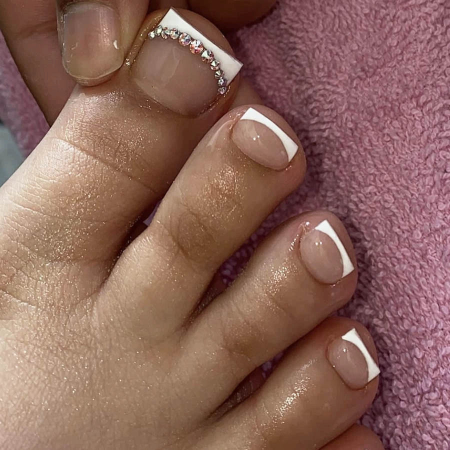 No.432 Cute Pearl Toenails Patch 24pcs/Set