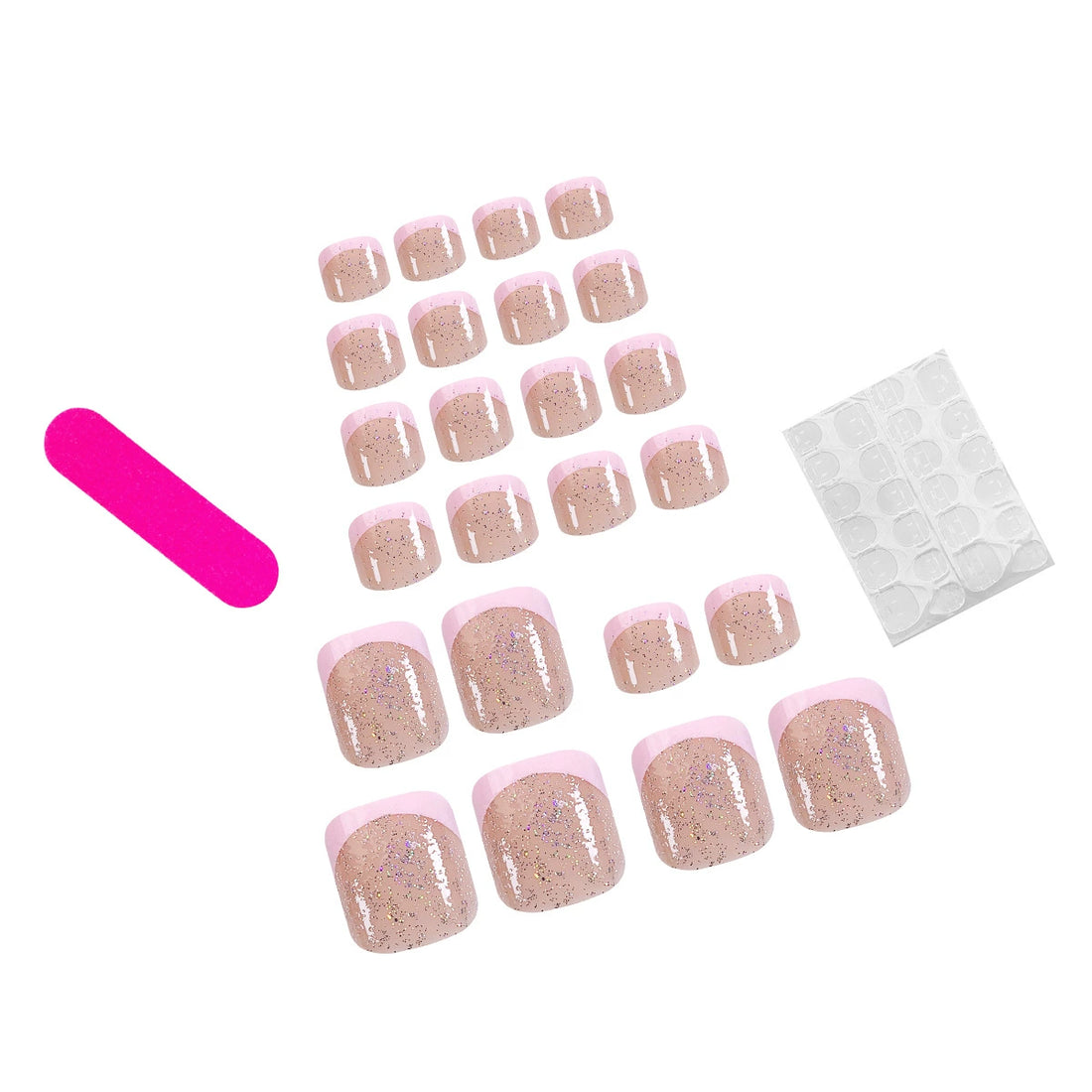 No.395 Glitter Toenails Patch 24pcs/Set