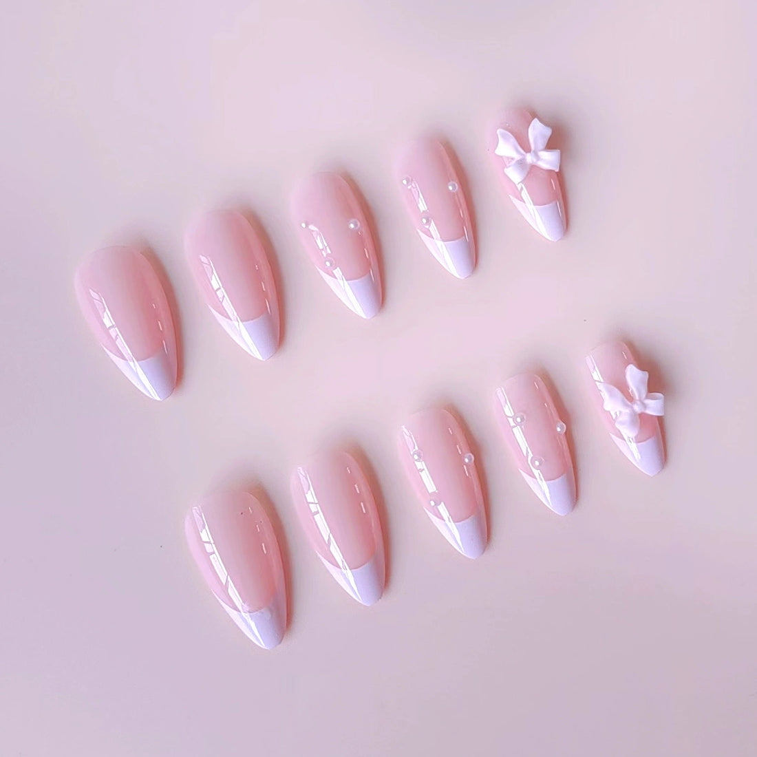 No.F269 Bow Fingernails Patch 24pcs/Set