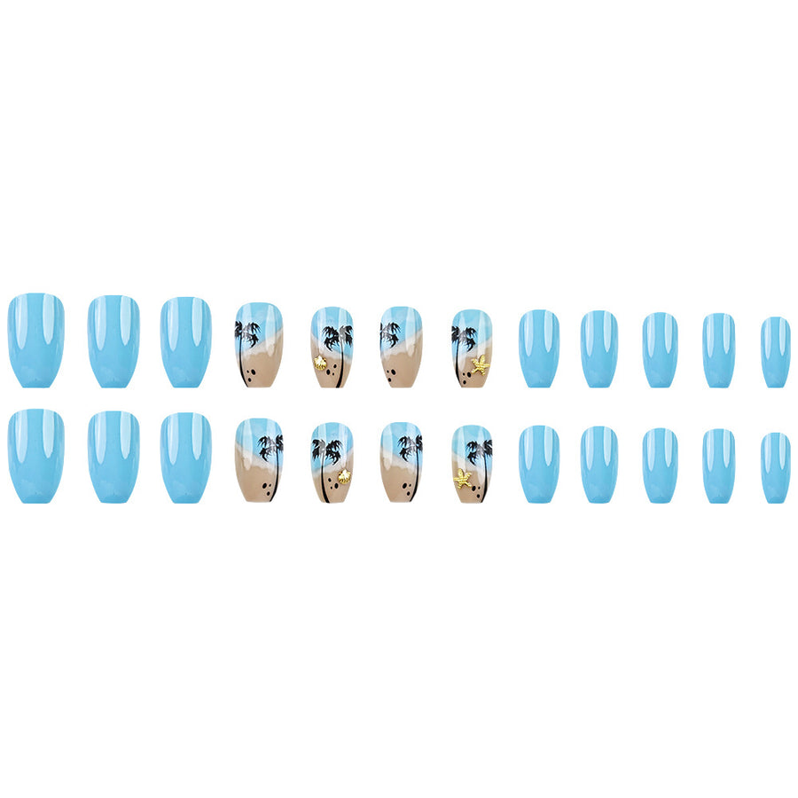 No.BH1 Coconut Beach Fingernails Patch 24pcs/Set