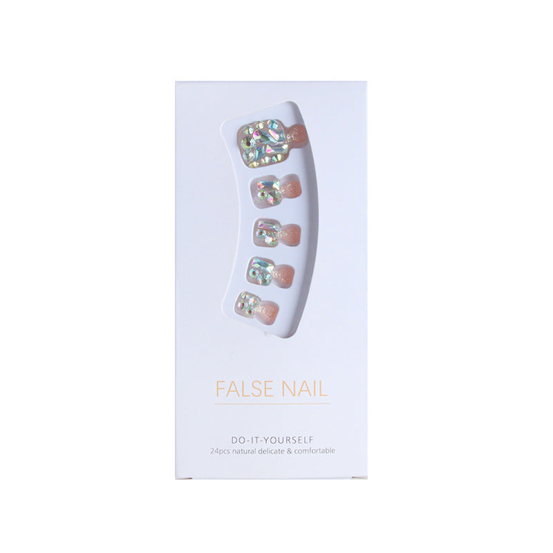 Glitter Fashion Toenail Patch 24pcs Set