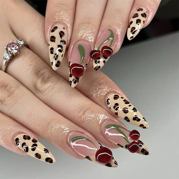 No.F383 Leopard Fingernails Patch 24pcs/Set