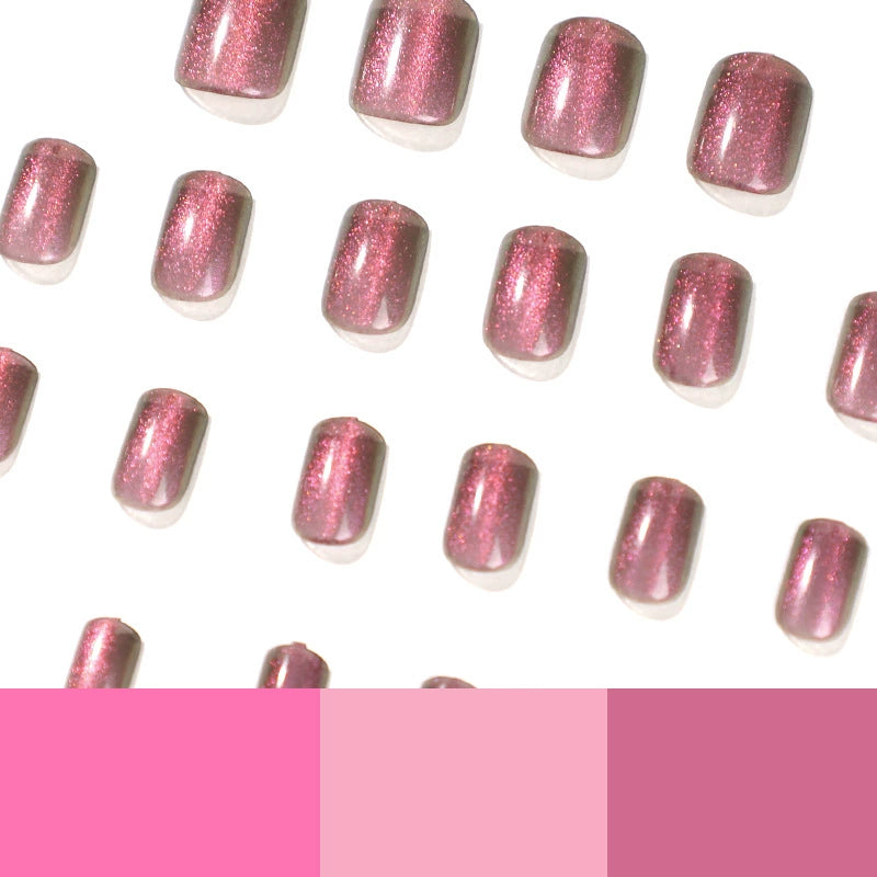 No.F331 Purple Cat's Eye Fingernails Patch 24pcs/Set