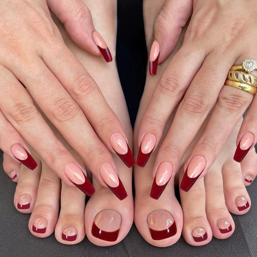 No.PSN45 Red Hand & Toe Pair Set-48pcs