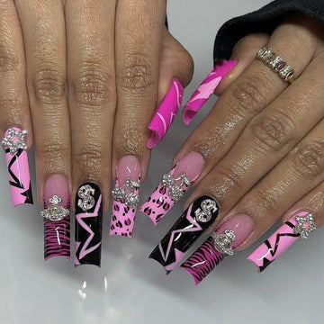 No.F242 Purple Fingernails Patch 24pcs/Set