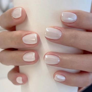 No.F318 White Fingernails Patch 24pcs/Set