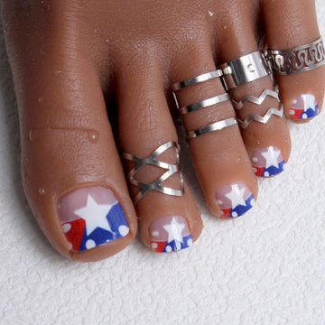 No.JFN4 4th of July Stars Toenails Patch – 24pcs