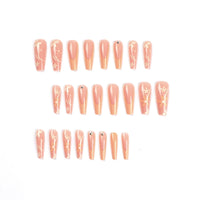 No.F332 Orange Fingernails Patch 24pcs/Set