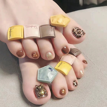 No.475 Leopard Bear Toenails Patch 24pcs/Set