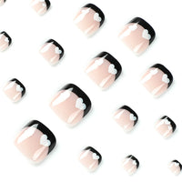 No.402 Black Love Toenails Patch 24pcs/Set