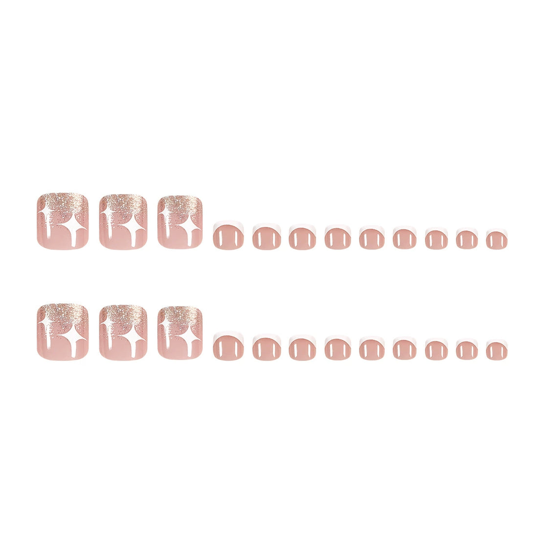 No.396 Glitter Toenails Patch 24pcs/Set