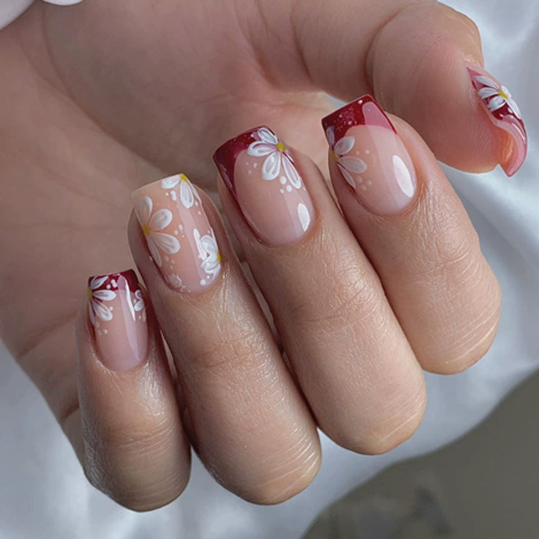 No.F282 Flowers Fingernails Patch 24pcs/Set