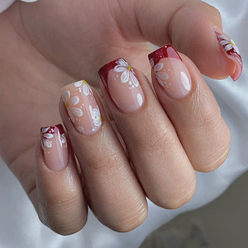 No.F282 Flowers Fingernails Patch 24pcs/Set