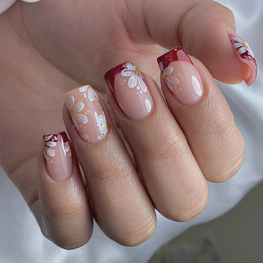 No.F282 Flowers Fingernails Patch 24pcs/Set