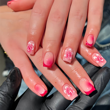 No.F381 Hollow Flowers Fingernails Patch 24pcs/Set