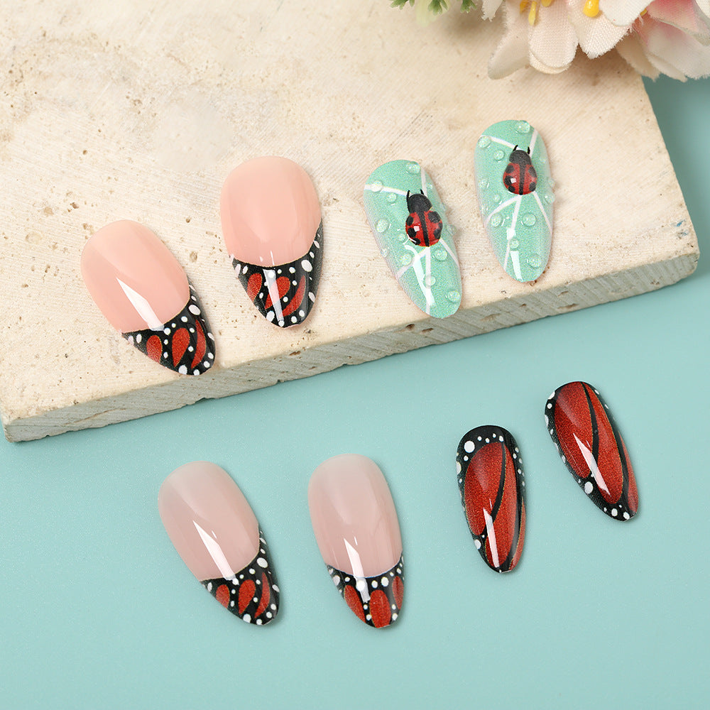 No.F476 Ladybug Fingernails Patch 24pcs/Set