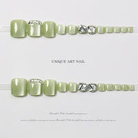 No.598 Green Cat's Eye Toenails Patch 24pcs/Set