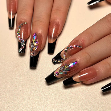 No.F333 Black Fingernails Patch 24pcs/Set