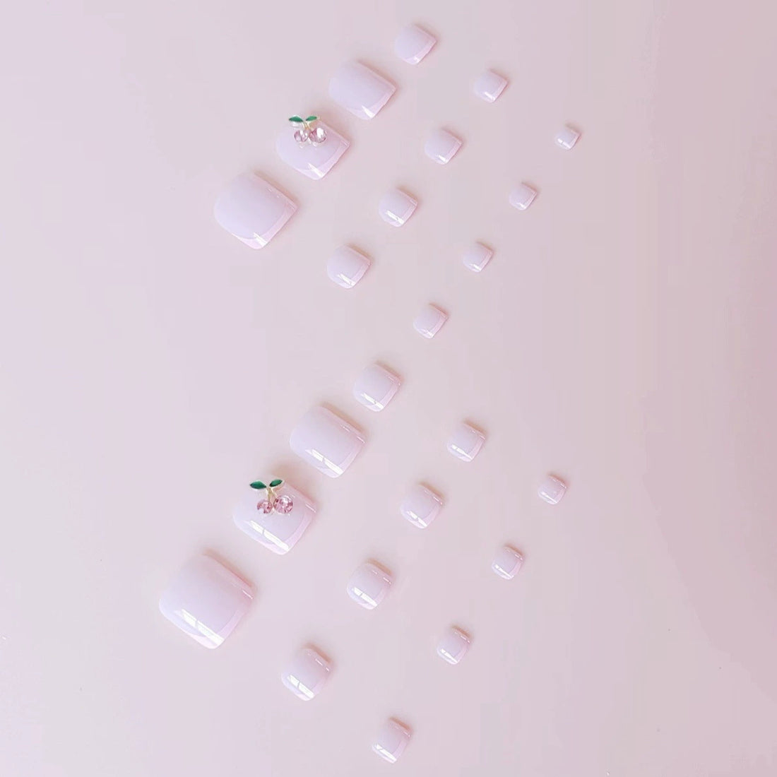 No.423 Cute Cherry Toenails Patch 24pcs/Set