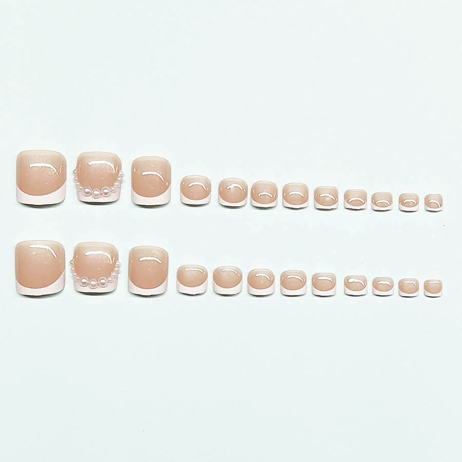 No.432 Cute Pearl Toenails Patch 24pcs/Set