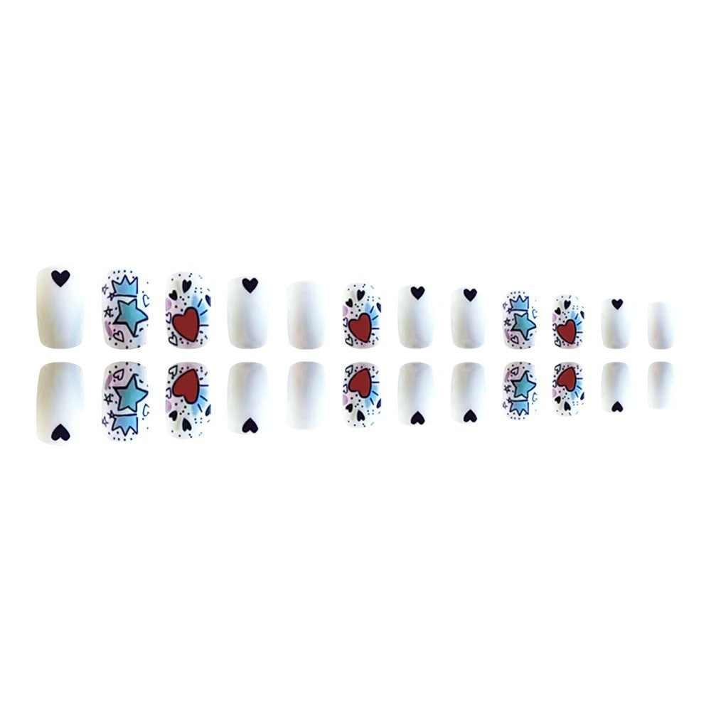 No.F206 Star Heart Fingernails Patch 24pcs/Set