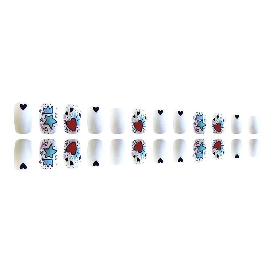 No.F206 Star Heart Fingernails Patch 24pcs/Set
