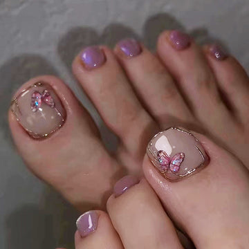 No.662 Cat's Eye Butterfly Toenails Patch 24pcs/Set