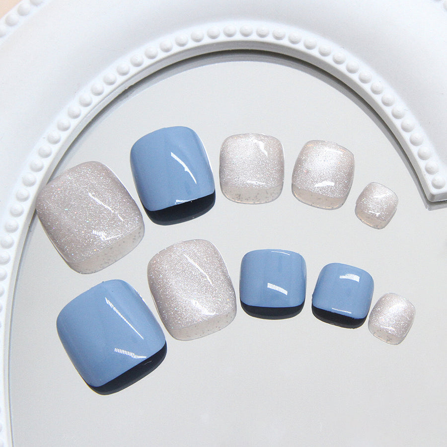 No.663 Blue Toenails Patch 24pcs/Set