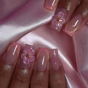 No.F391 Flower Fingernails Patch 24pcs/Set