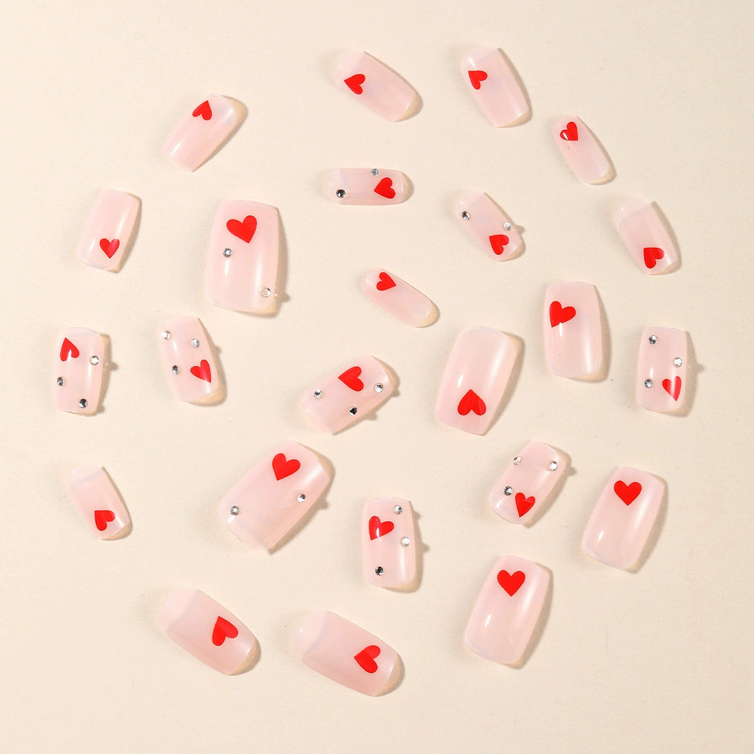 No.VN52 Cute Love Fingernails Patch 24pcs/Set