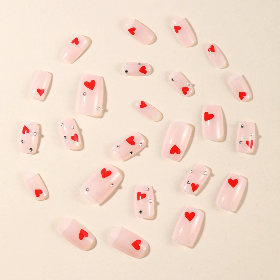 No.VN52 Cute Love Fingernails Patch 24pcs/Set