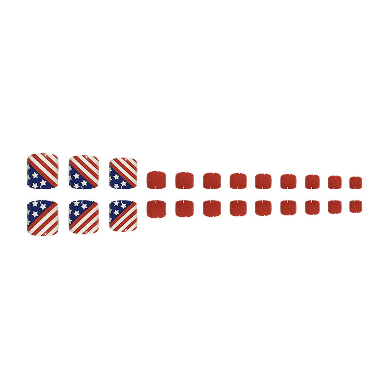 No.JFN1 4th of July Star Toenails Patch – 24pcs