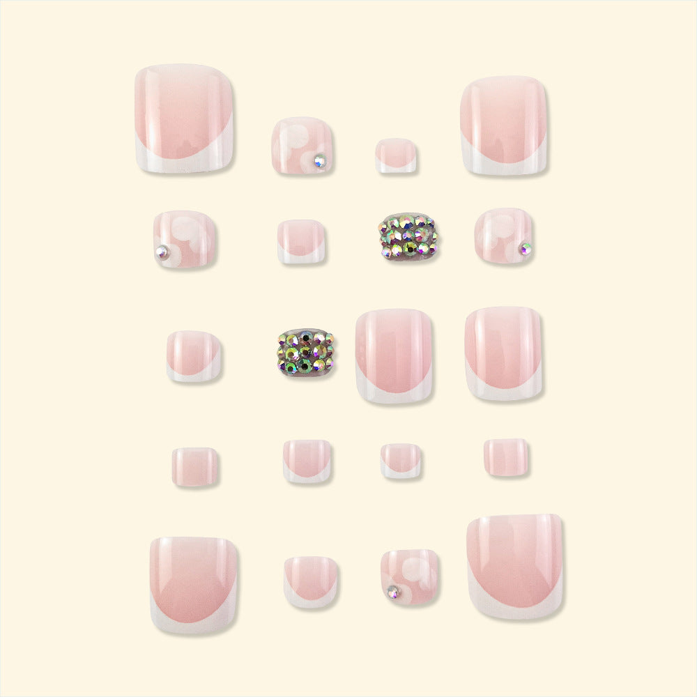 No.394 Cute Diamond Toenails Patch 24pcs/Set