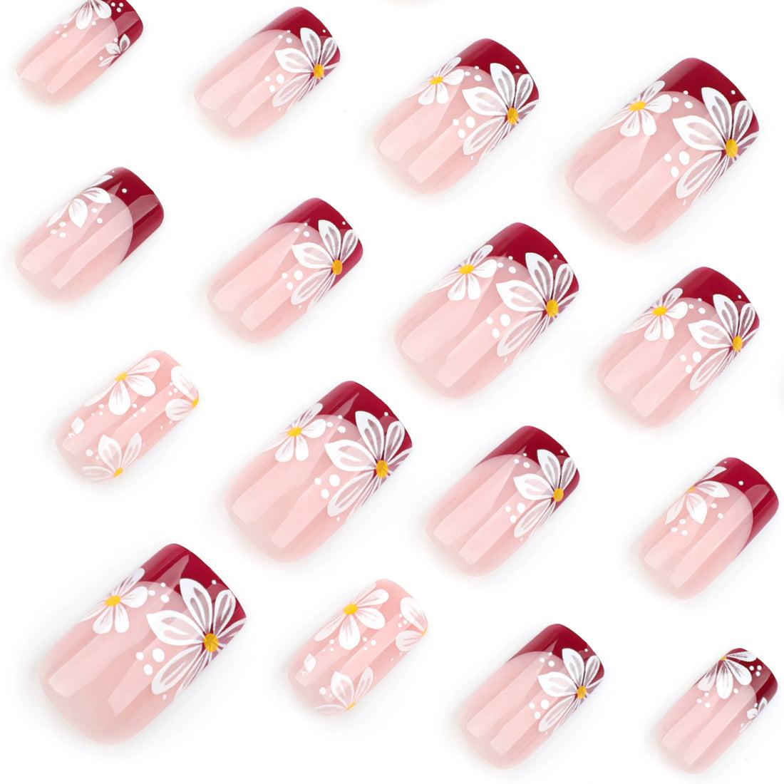 No.F282 Flowers Fingernails Patch 24pcs/Set