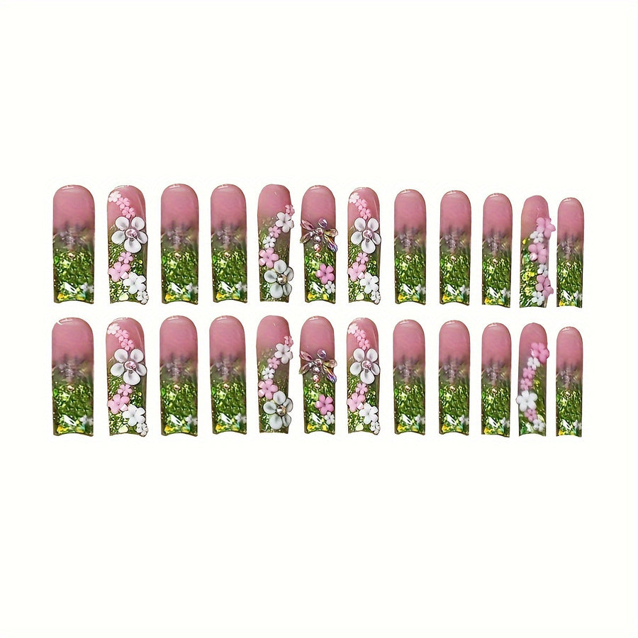 No.PSN76 Gorgeous Flowers Hand & Toe Pair Set-48pcs