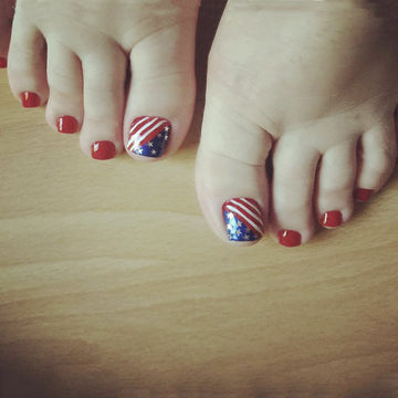 No.JFN1 4th of July Star Toenails Patch – 24pcs