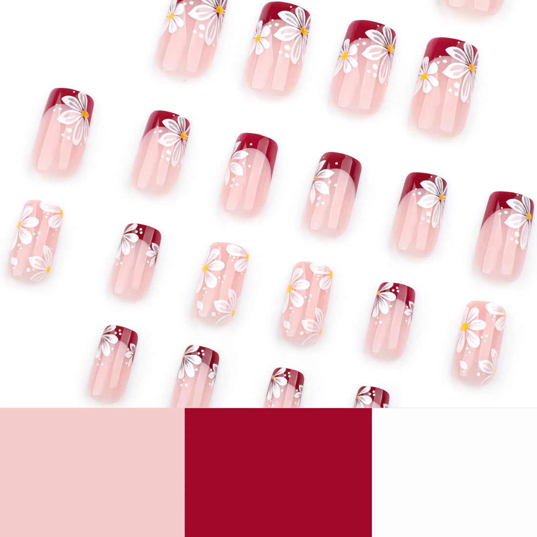 No.F282 Flowers Fingernails Patch 24pcs/Set